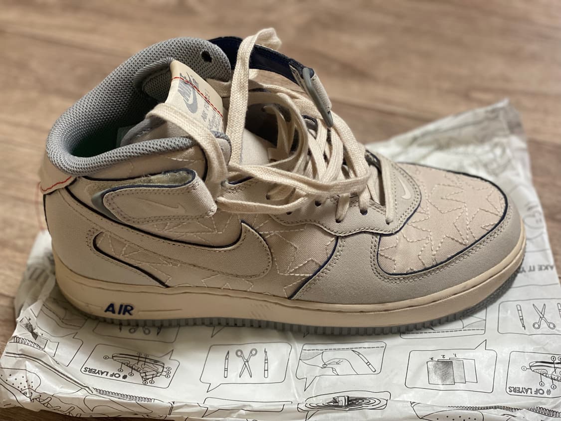 AIRFORCE 1 MID ‘07 펄화이트 +바조우끈 상품이미지2