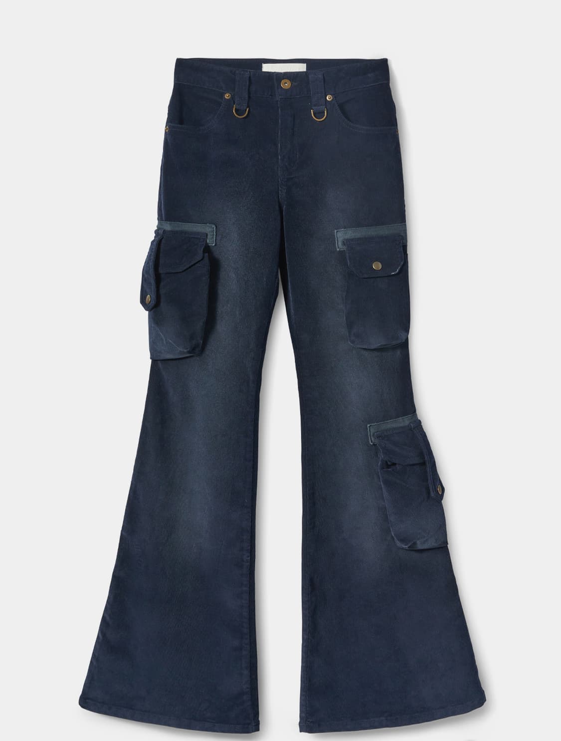 seo 에스이오 서울 코듀로이 카고 플레어 팬츠 네이비 2사이즈 상품이미지4