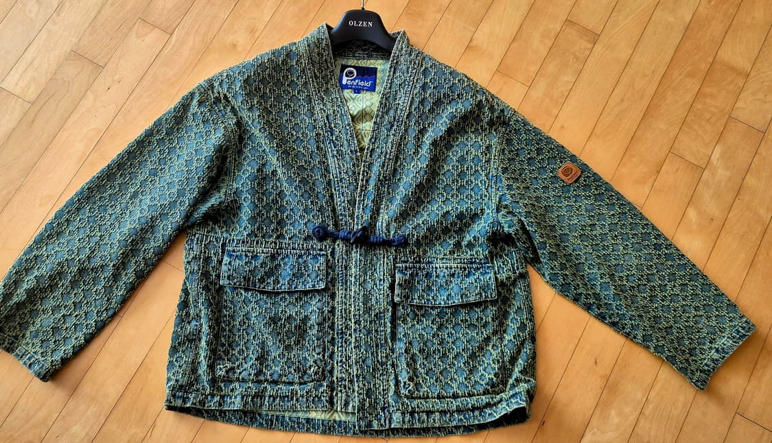 펜필드 패턴 데님 로브 가디건 모스 L 상품이미지6