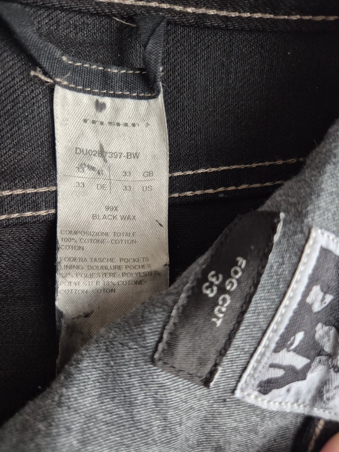 릭오웬스 다크쉐도우 포그컷 블랙 왁스진 33 상품이미지4