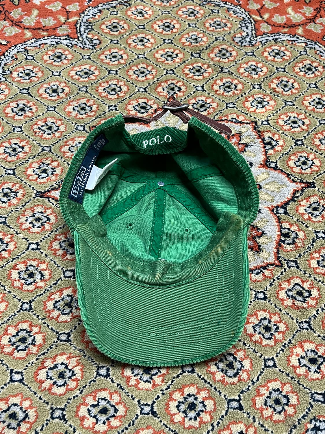 폴로 랄프로렌 그린 코듀로이 볼캡 OS 상품이미지3