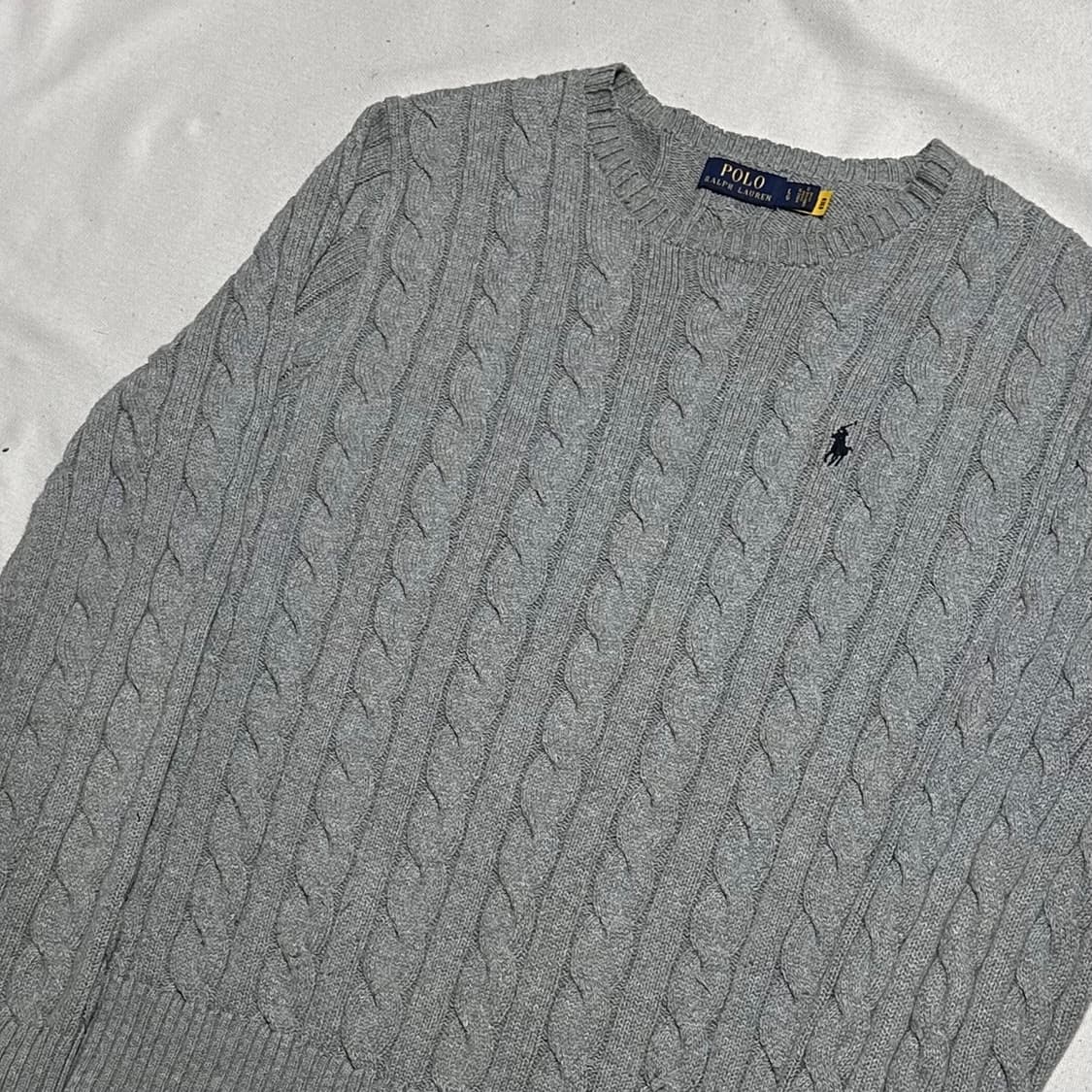 L 폴로랄프로렌 그레이 케이블니트 상품이미지1