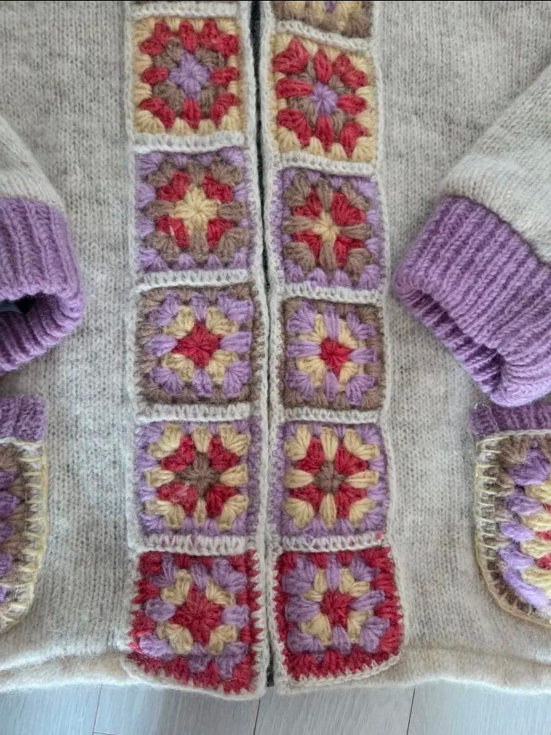 TITICACA 티티카카 크로셰 니트 후드집업 상품이미지2