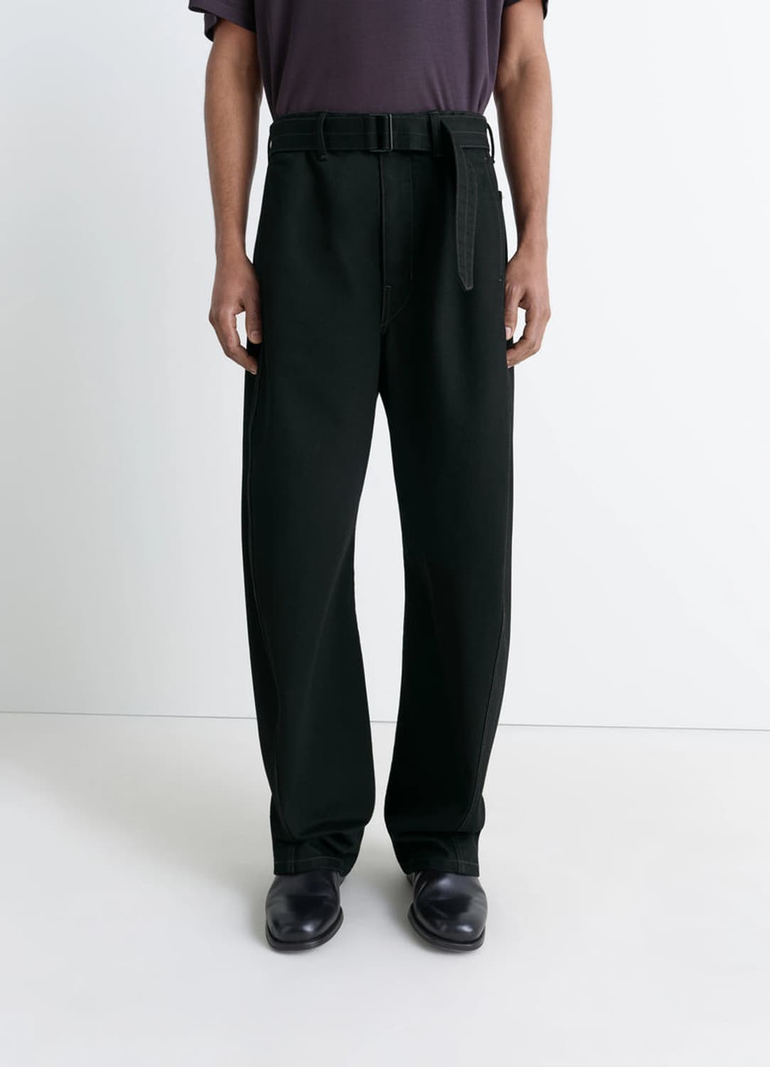 [S,M,L,XL]르메르 25ss 트위스트 벨트 팬츠/블랙 데님 상품이미지5