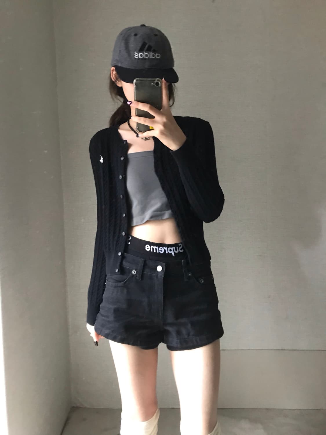 폴로 블랙 케이블 가디건 상품이미지4