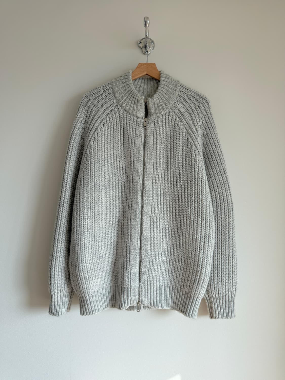 Pre owned 울 블렌딩 니트집업 상품이미지1