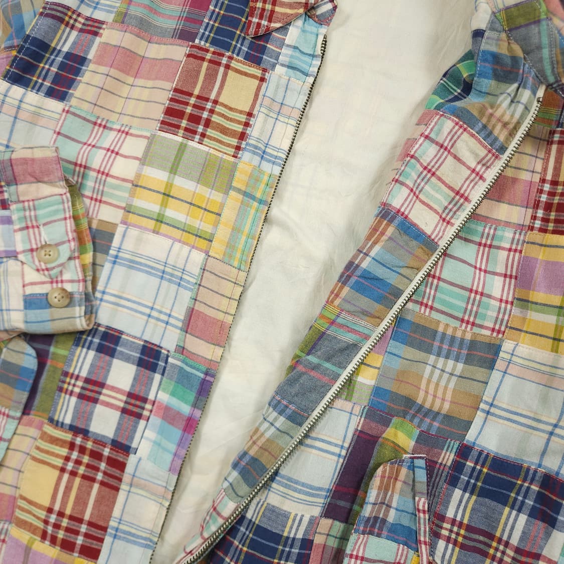 L(100) 폴로 랄프로렌 마드라스체크패치 헤링턴 자켓 상품이미지6