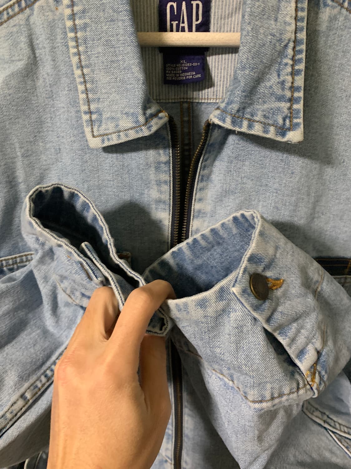 90s 올드 갭 데님 덩가리 워크 포켓 자켓 XL 상품이미지3