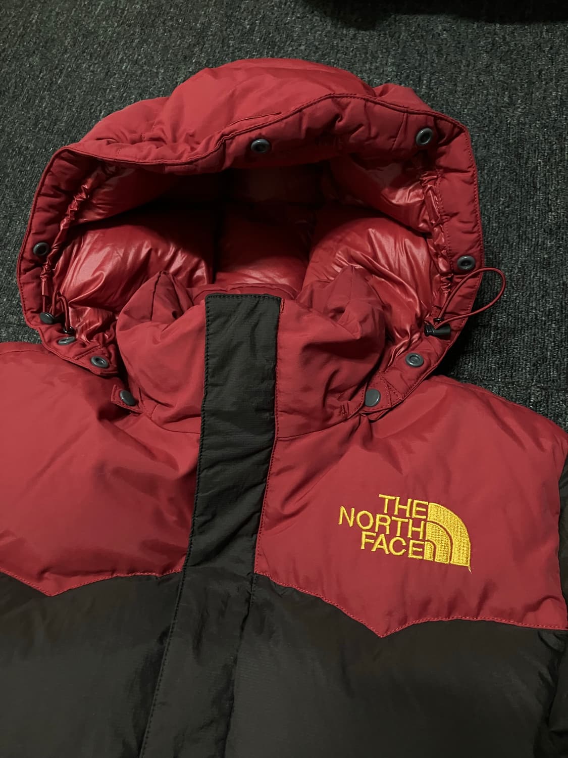 노스페이스 눕시 브라운레드 패딩 상품이미지7