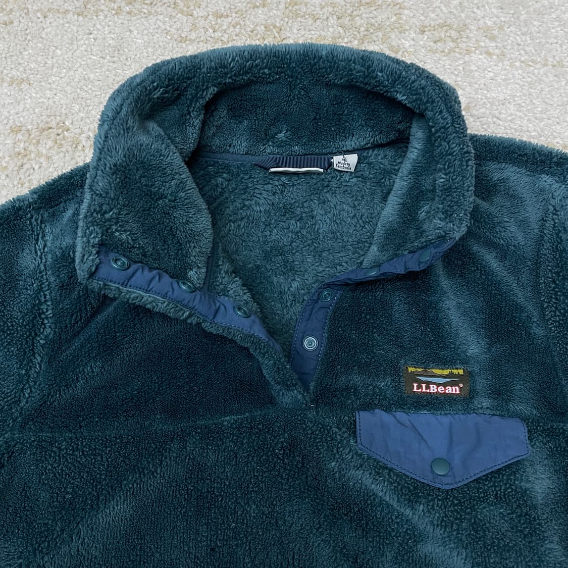 우먼L] 00s L.L.Bean 플리스 스냅 하프집업 후리스 아노락 자켓 상품이미지5