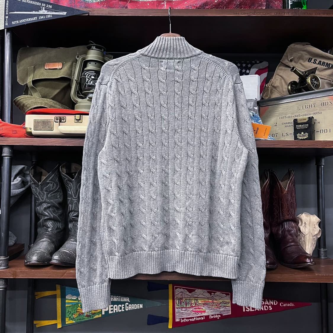 폴로 랄프로렌 꽈배기 집업 니트 스웨터 상품이미지2