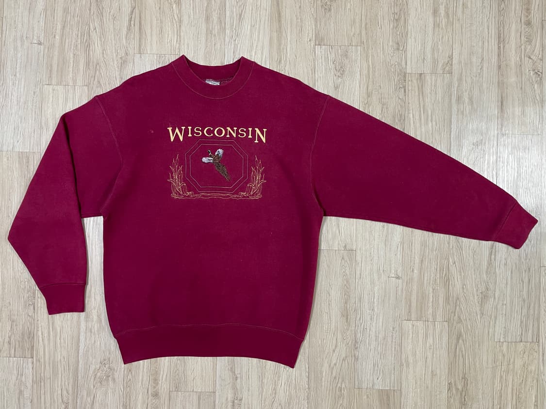 100~105) 90's 후르츠오브더룸 위스콘신 맨투맨(미국제) 상품이미지2