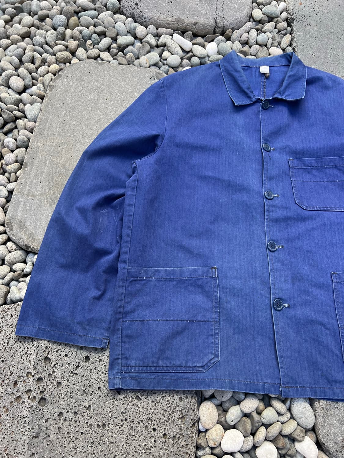 WASHING BLUE OLD HBT 헤링본트윌코튼 프렌치워크자켓 상품이미지5