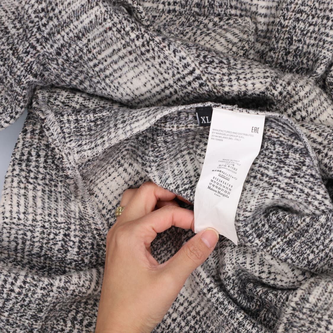 XL 빈티지 숫자 체크 셔츠 자켓 0403H1 상품이미지4