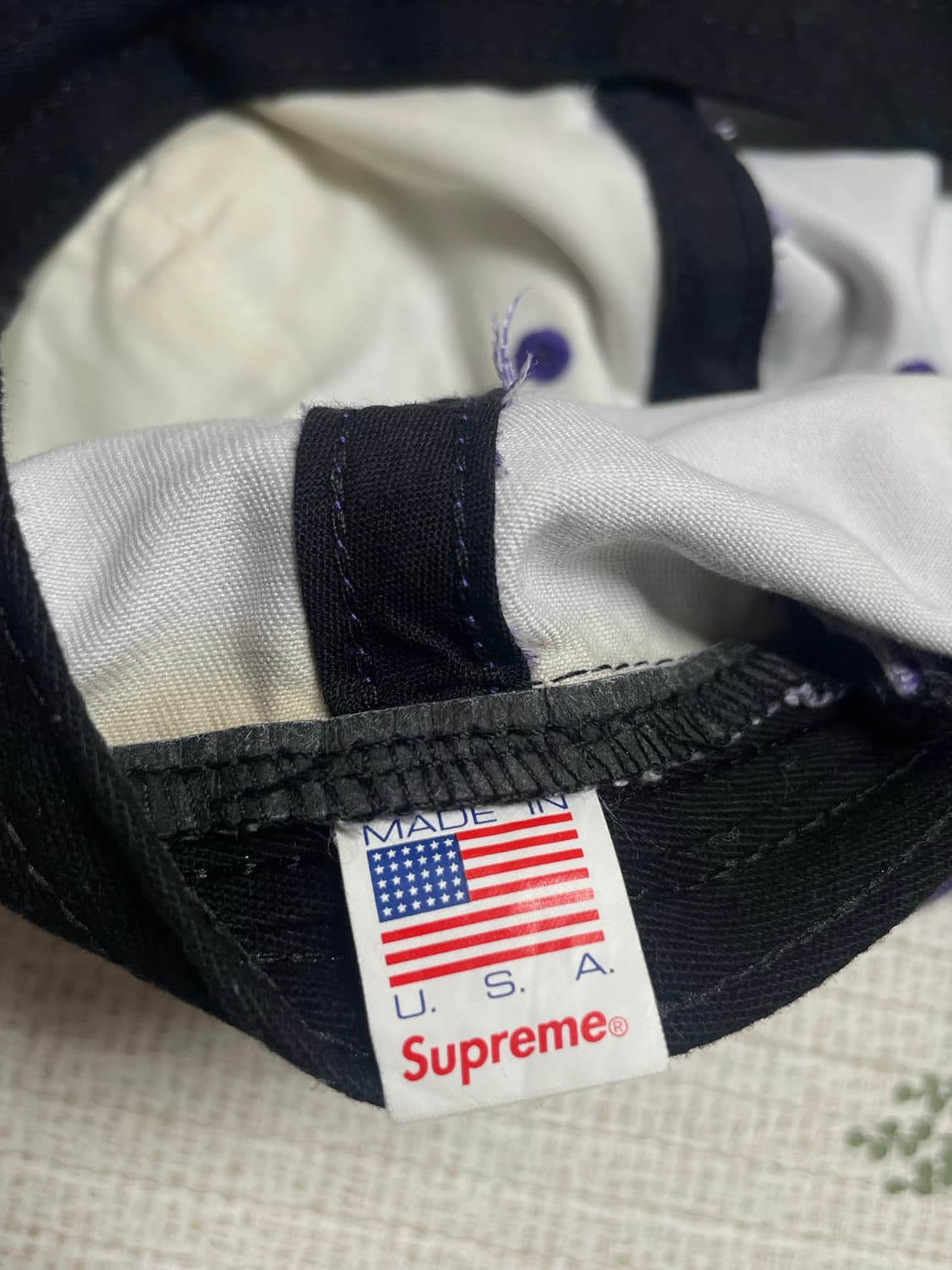 20ss 슈프림 피그먼트 프린트 S 로고 6-패널 캡 퍼플 상품이미지5