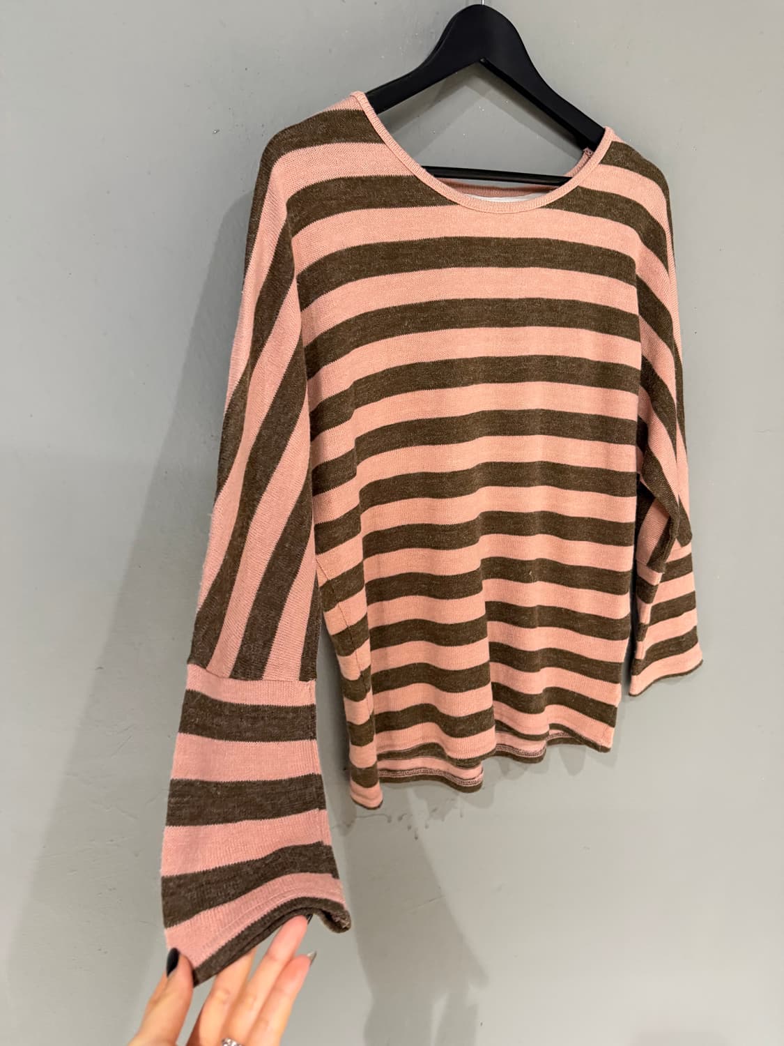 🍓 & 🍫 stripe pattern long sleeve 상품이미지8