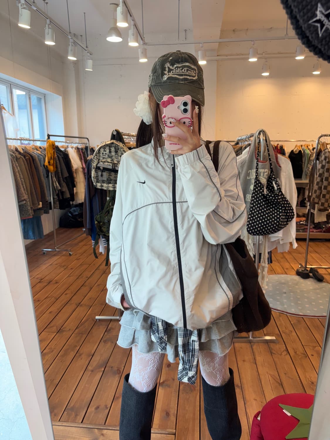 나이키 회베이지 올드스쿨 바람막이 상품이미지3