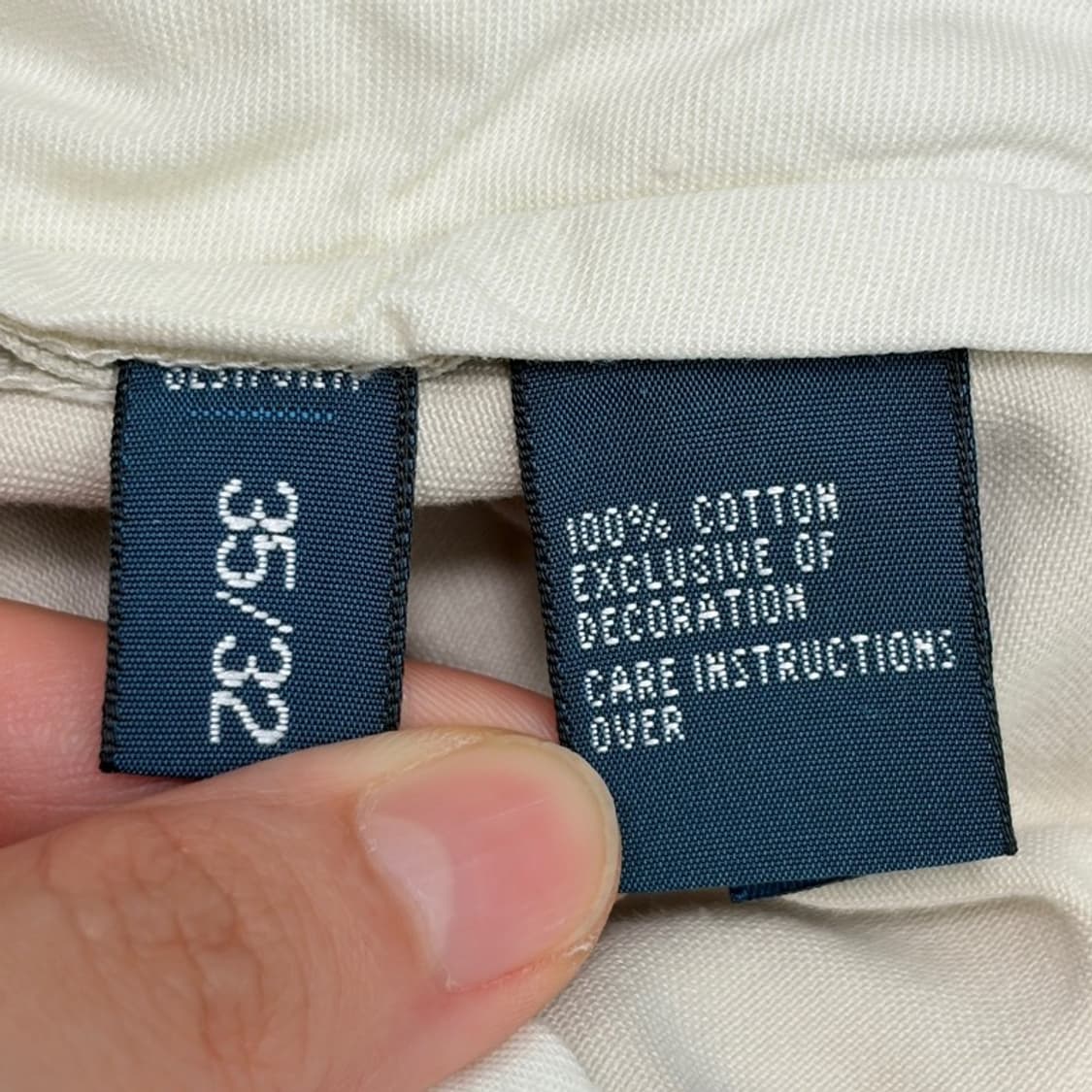 POLO 크림 코튼팬츠 35 상품이미지5