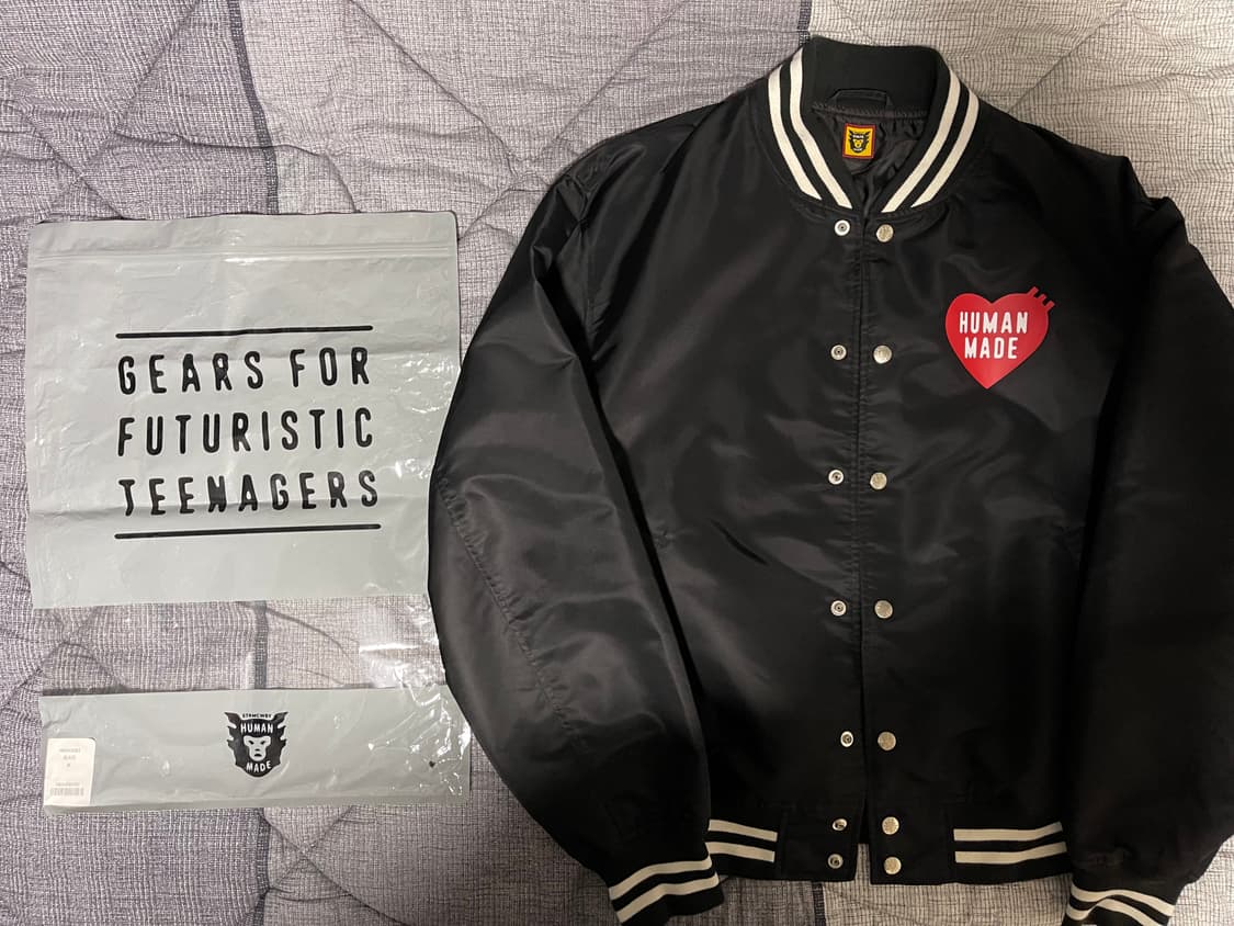 휴먼메이드 하트로고 나일론 바시티 M 새상품 상품이미지1