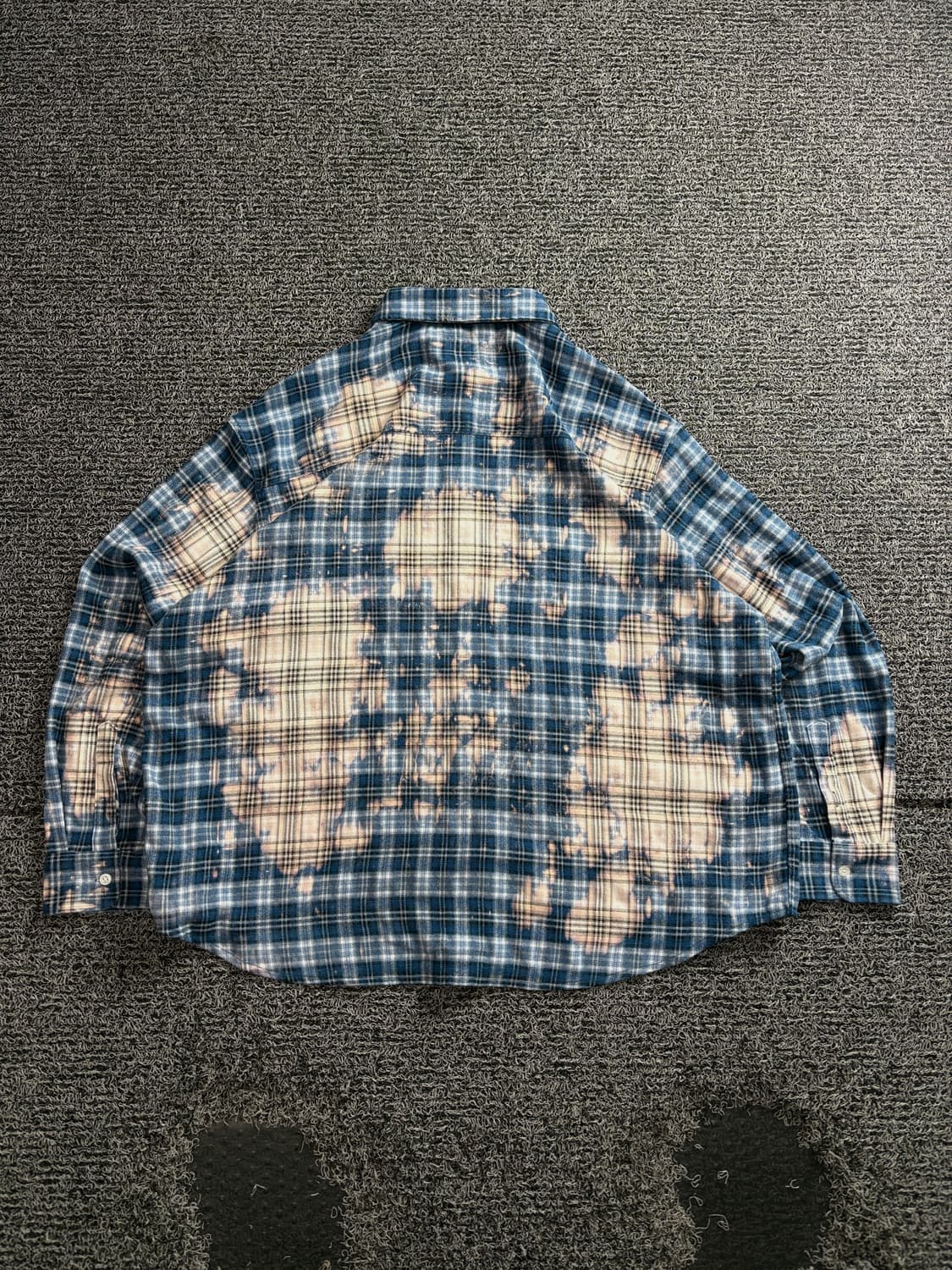 FRIX 블리치드 타탄 체크 플라넬 셔츠 3890 상품이미지5