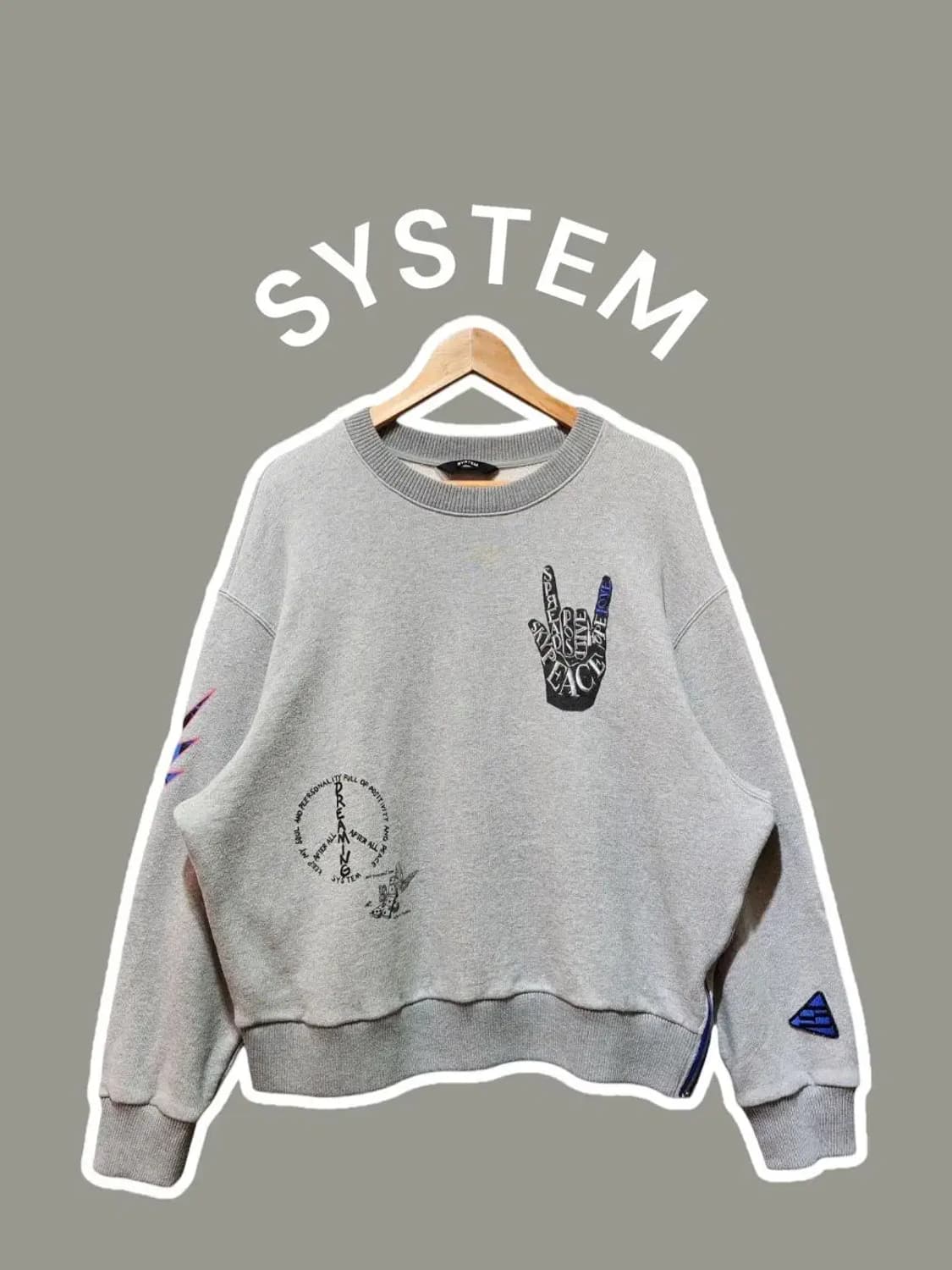 [100] SYSTEM 한섬 시스템 21년 맨투맨 상품이미지1