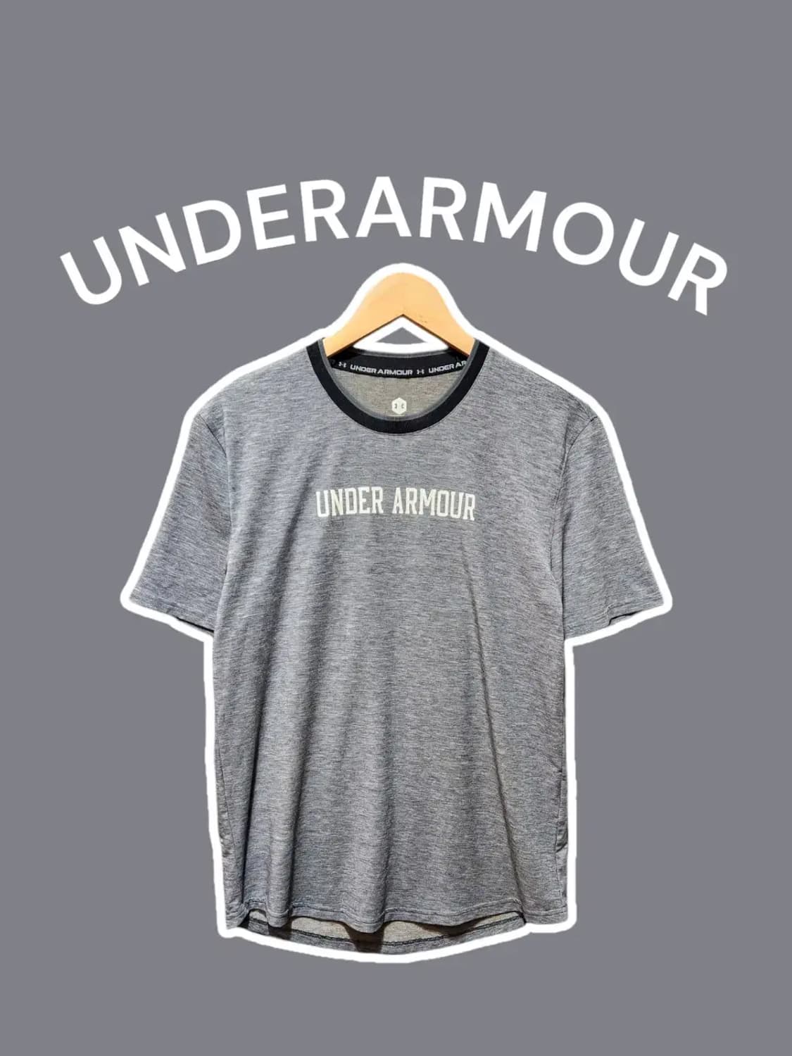[M] UNDERARMOUR 언더아머 로고 반팔티 그레이 상품이미지1