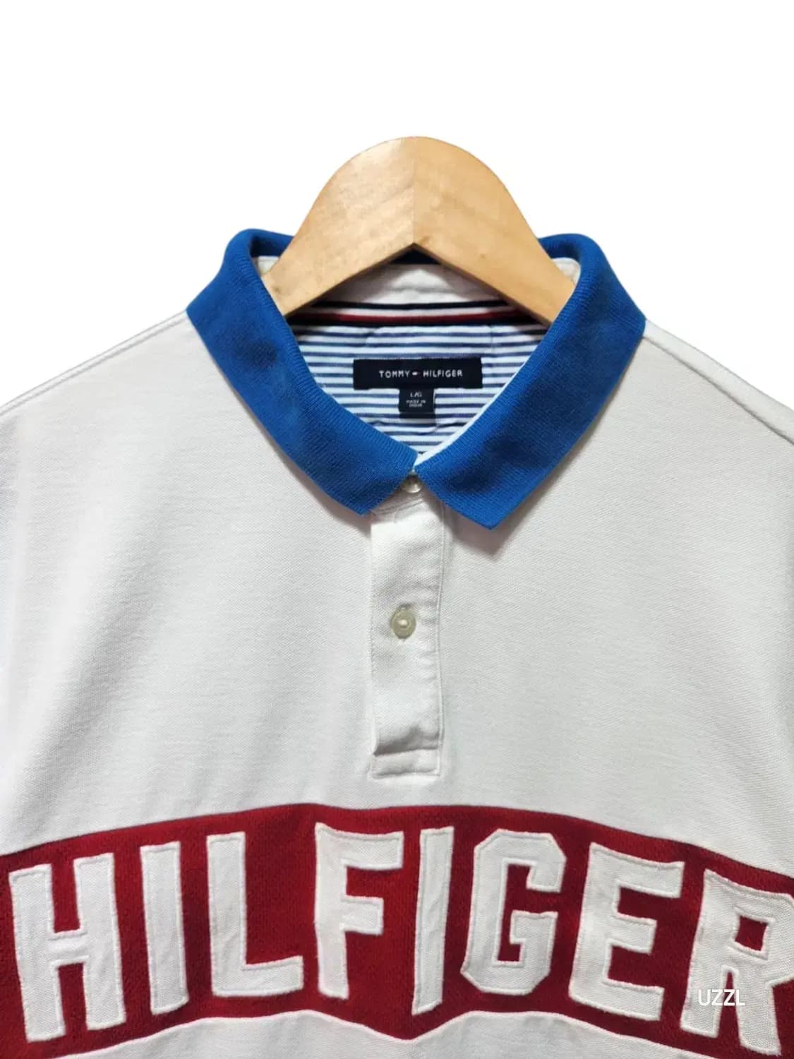 [L] TOMMYHILFIGER 타미힐피거 빅자수 카라티 화이트 상품이미지2