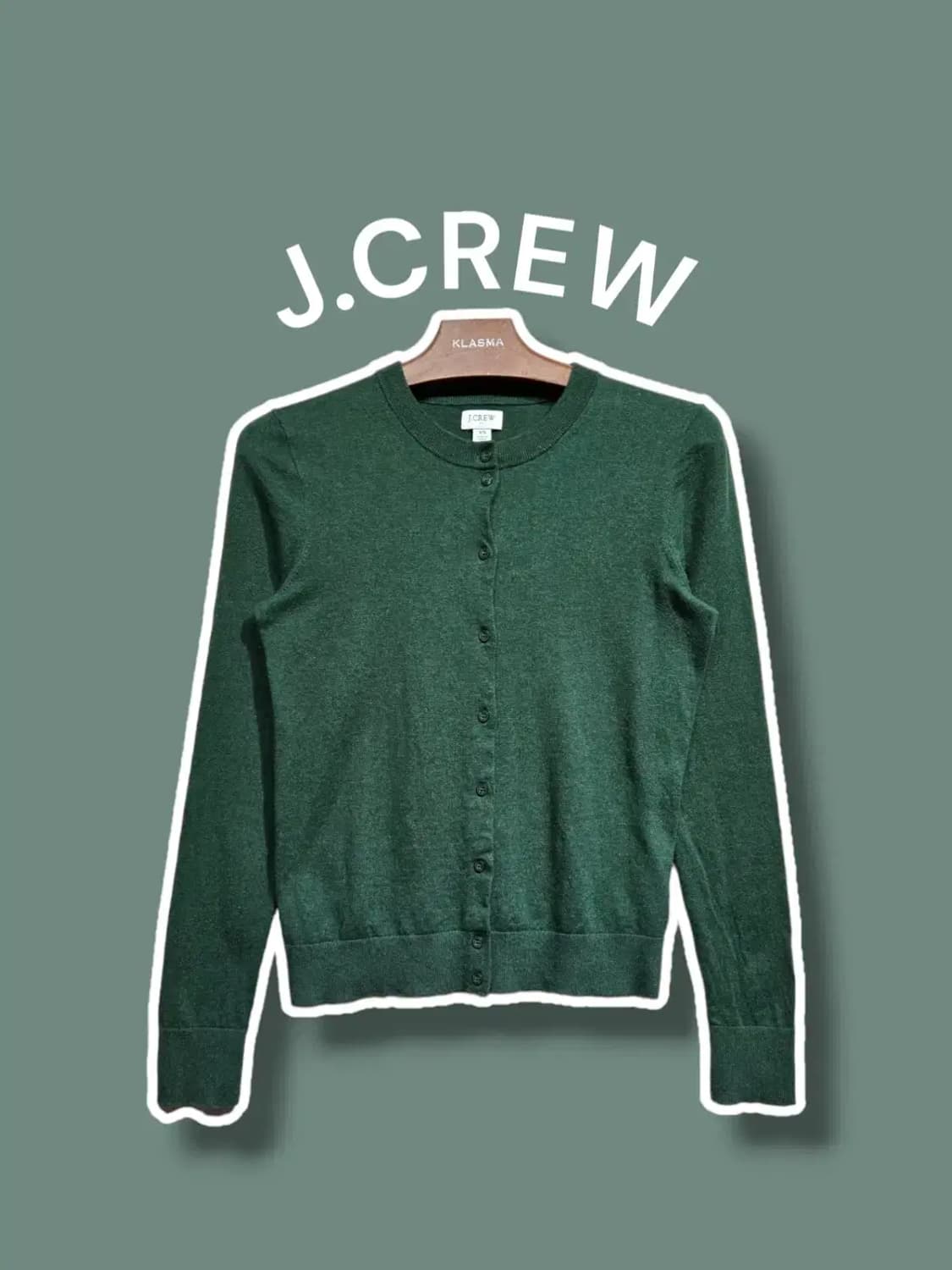 XS/ 제이크루 면가디건 그린 /0043 상품이미지1