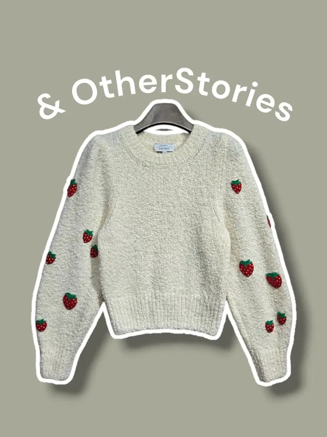XS/ 앤아더스토리즈 딸기자수 니트 /0726 상품이미지1