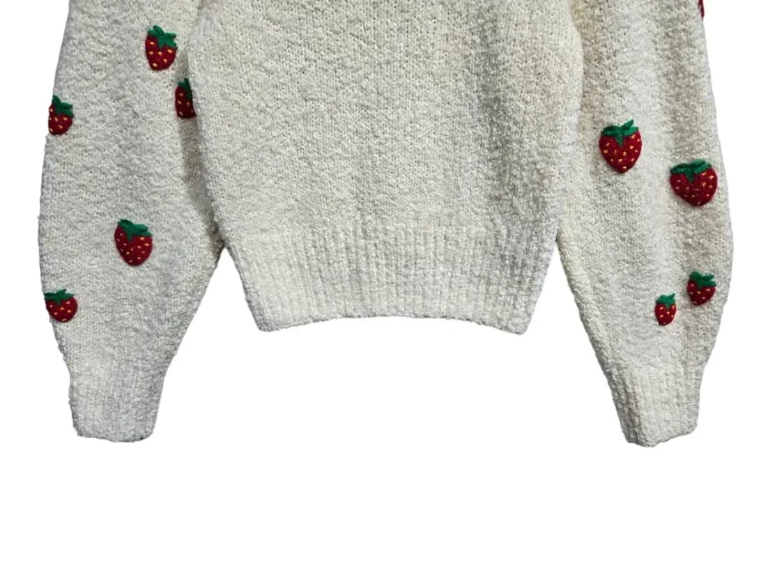 XS/ 앤아더스토리즈 딸기자수 니트 /0726 상품이미지5