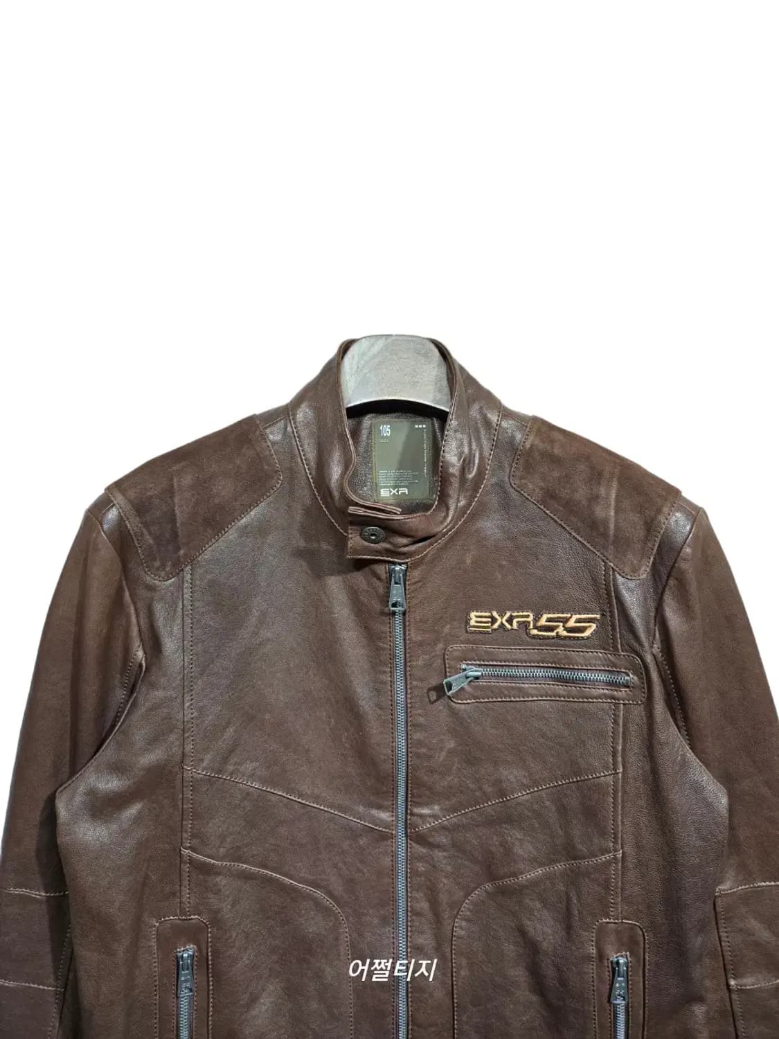 105/ EXR 이엑스알 레이싱 양가죽자켓 브라운 /0726 상품이미지2