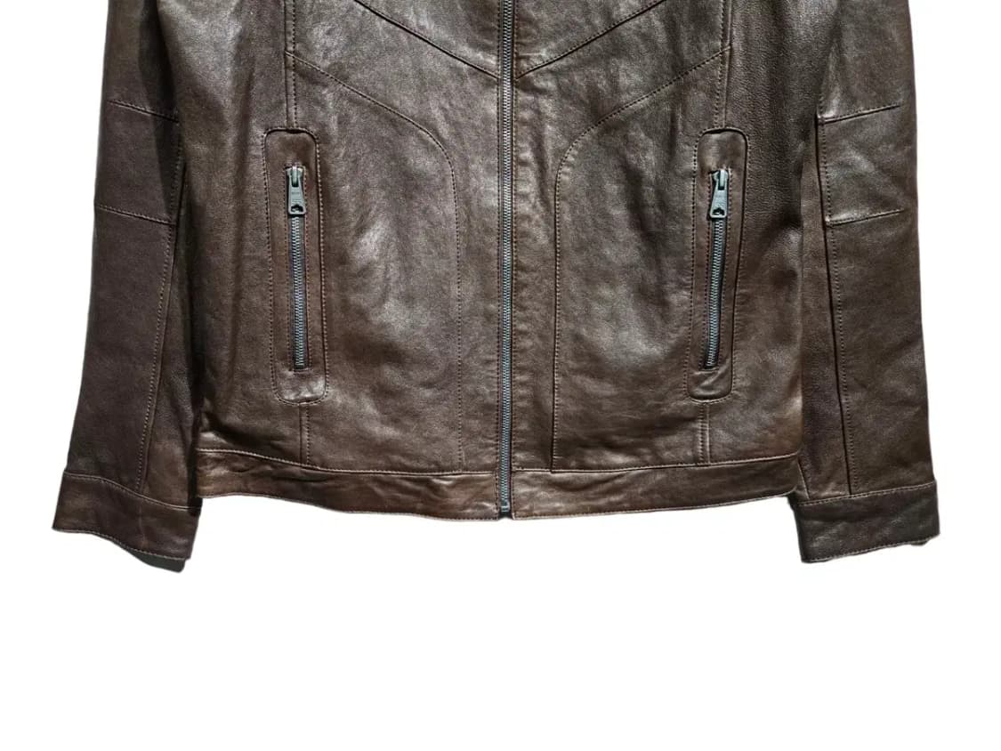 105/ EXR 이엑스알 레이싱 양가죽자켓 브라운 /0726 상품이미지4