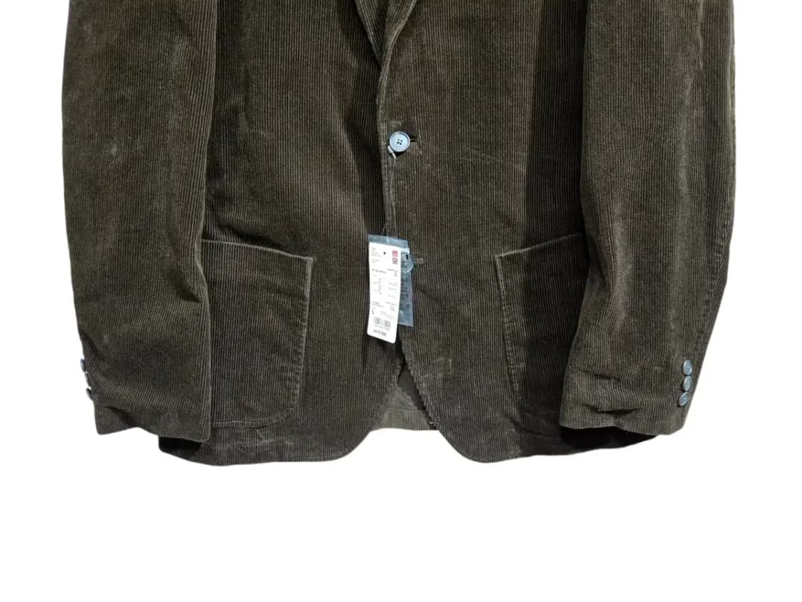 L/ 유니클로 코듀로이 블레이저 자켓 브라운 /0802 상품이미지3