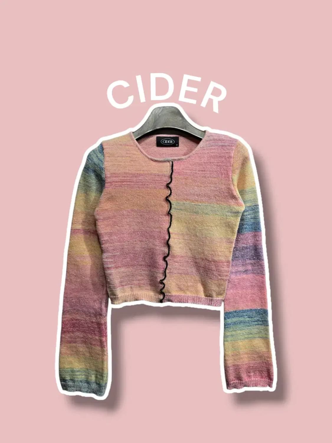 M/ CIDER 샵사이다 레인보우 니트 /911 상품이미지1