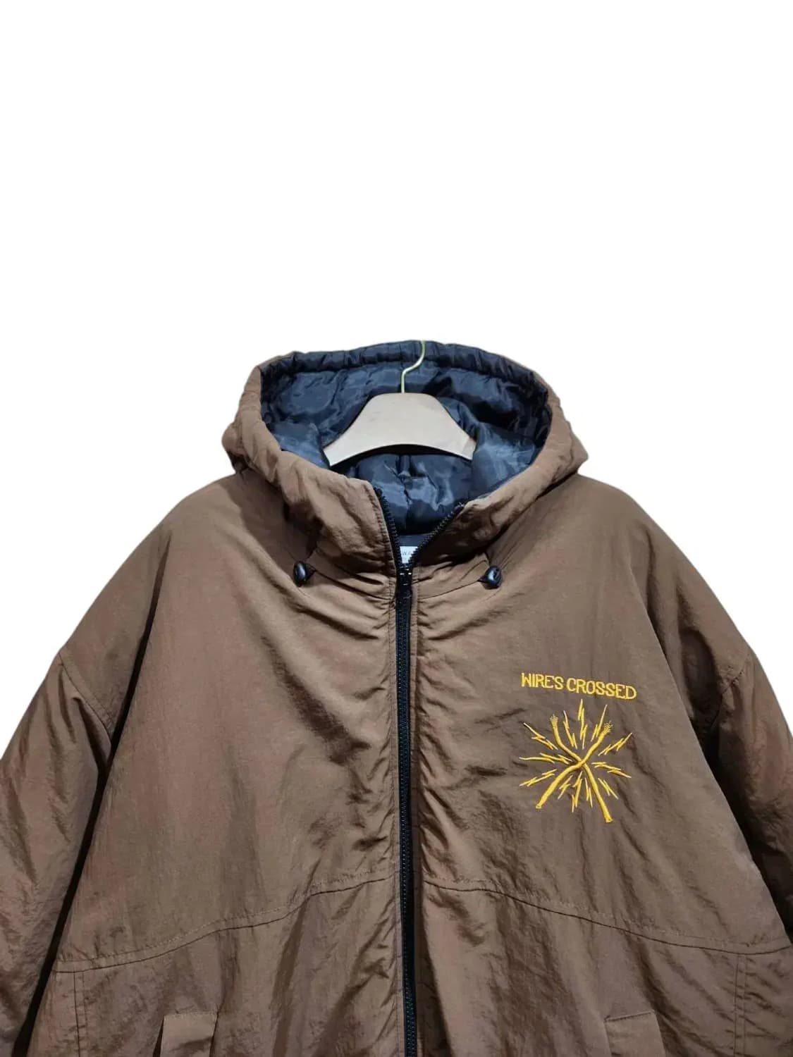 F/ WATT 와트 나일론 후드 붐버자켓 브라운 /0514 상품이미지2