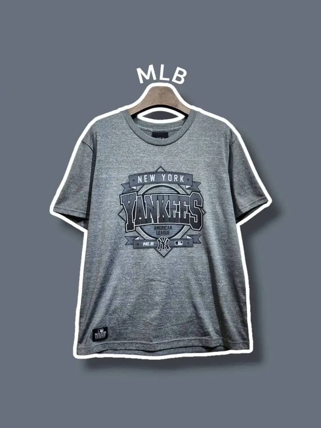 XXL-110/ MLB 엠엘비 뉴욕양키스 반팔 그레이 /0515 상품이미지1