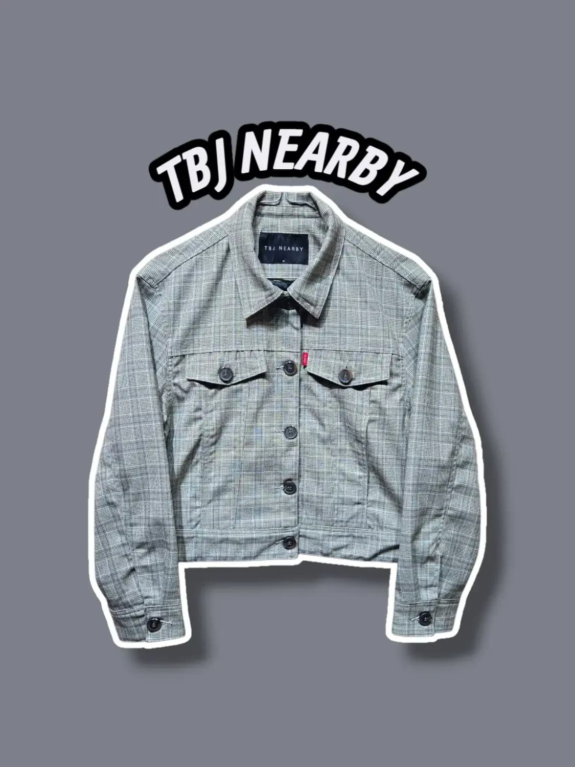 85/ TBJ NEARBY 티비제이 여성 체크 숏자켓 /0702 상품이미지1