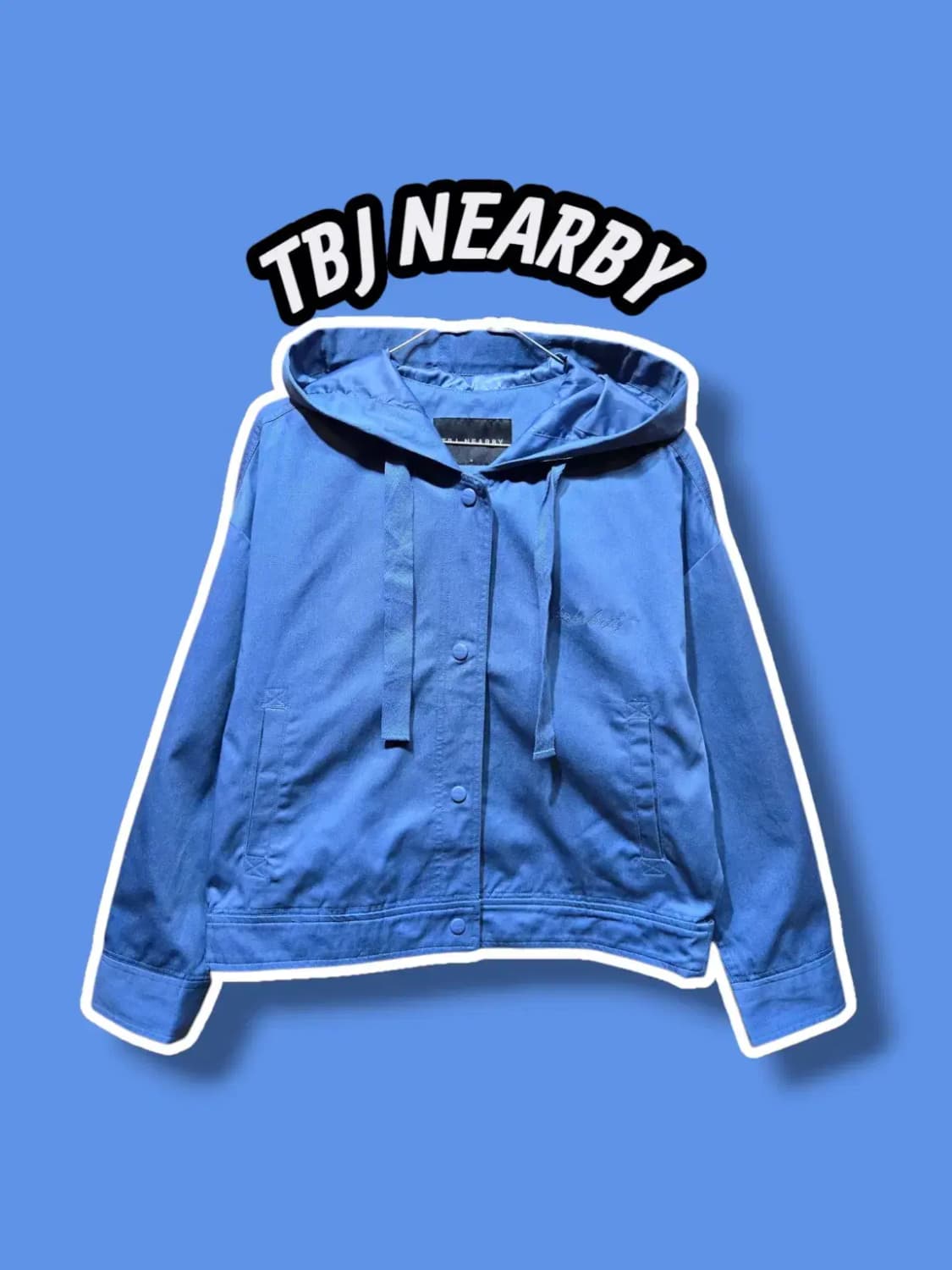 F/ TBJ NEARBY 티비제이 여성 후드숏자켓 블루 /0702 상품이미지1