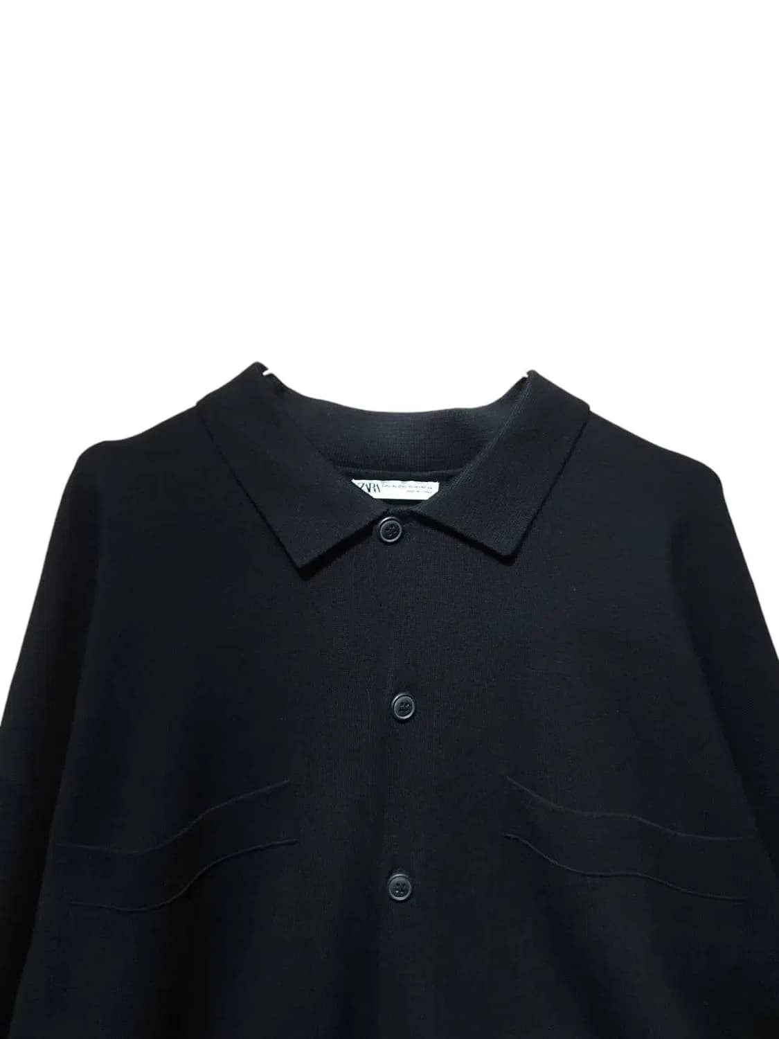 XL/ 자라 루즈핏 비스코스 포켓 가디건 블랙 /0829 상품이미지2