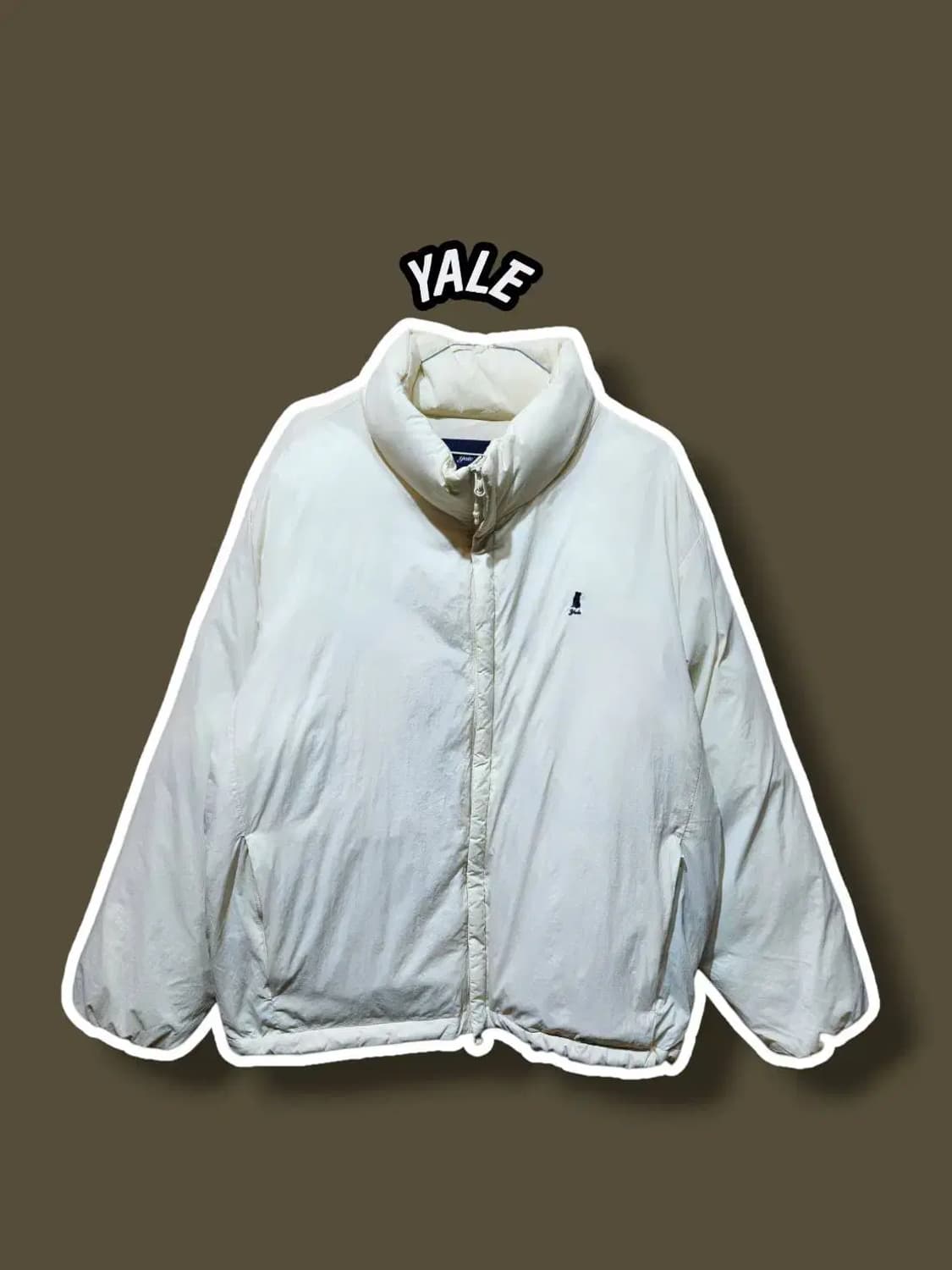 L/ YALE 예일  숏 푸퍼 패딩 아이보리 /0902 상품이미지1