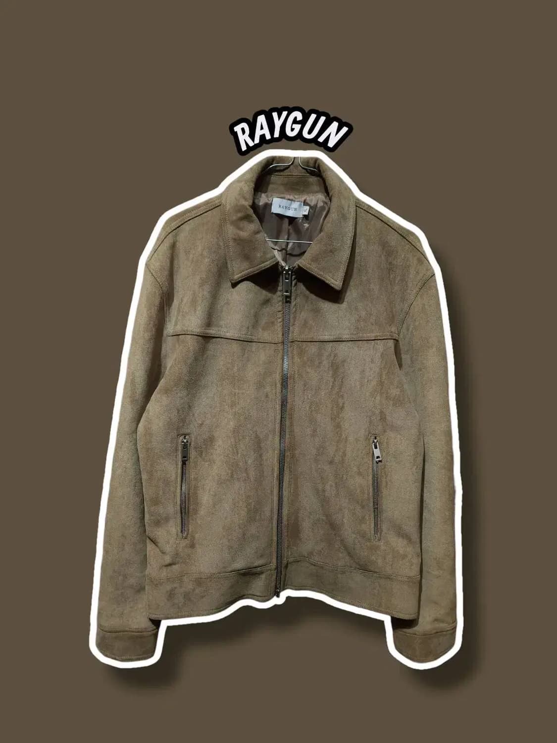 XL/ RAYGUN 레이건 스웨이드 집업 자켓 /0911 상품이미지1