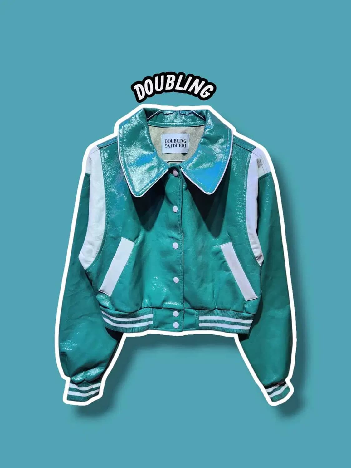 F/ DOUBLING 더블링 유광 바시티 자켓 /1001 상품이미지1