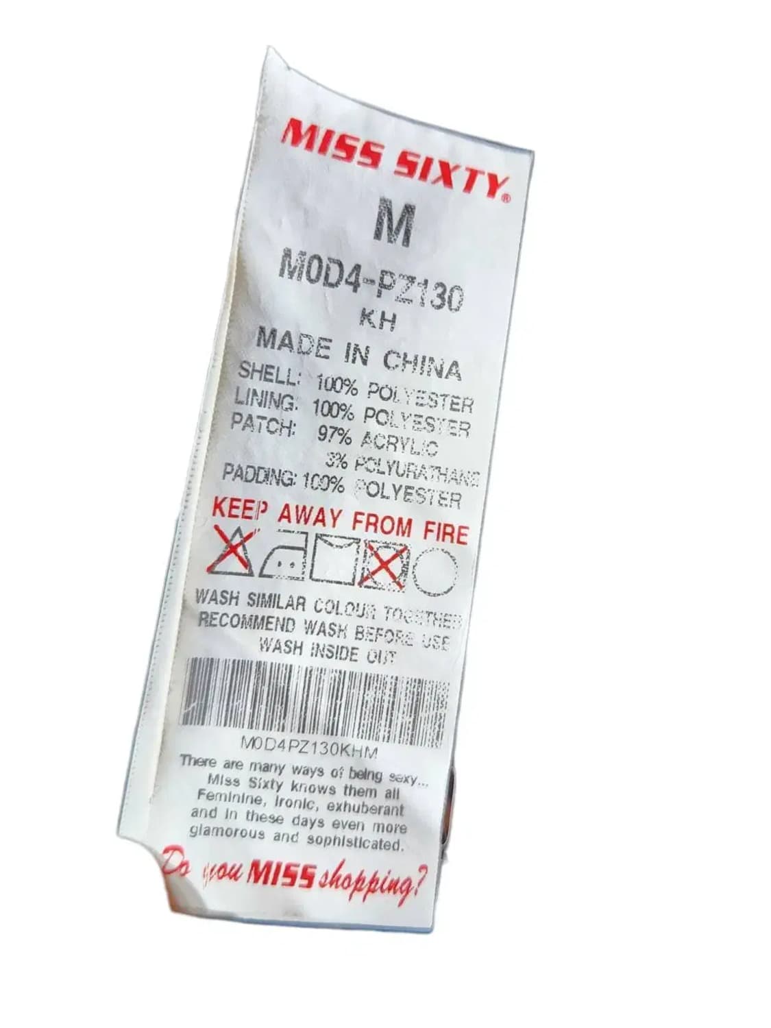 M/ MISS SIXTY 미스식스티 숏패딩 자켓 /1017 상품이미지5