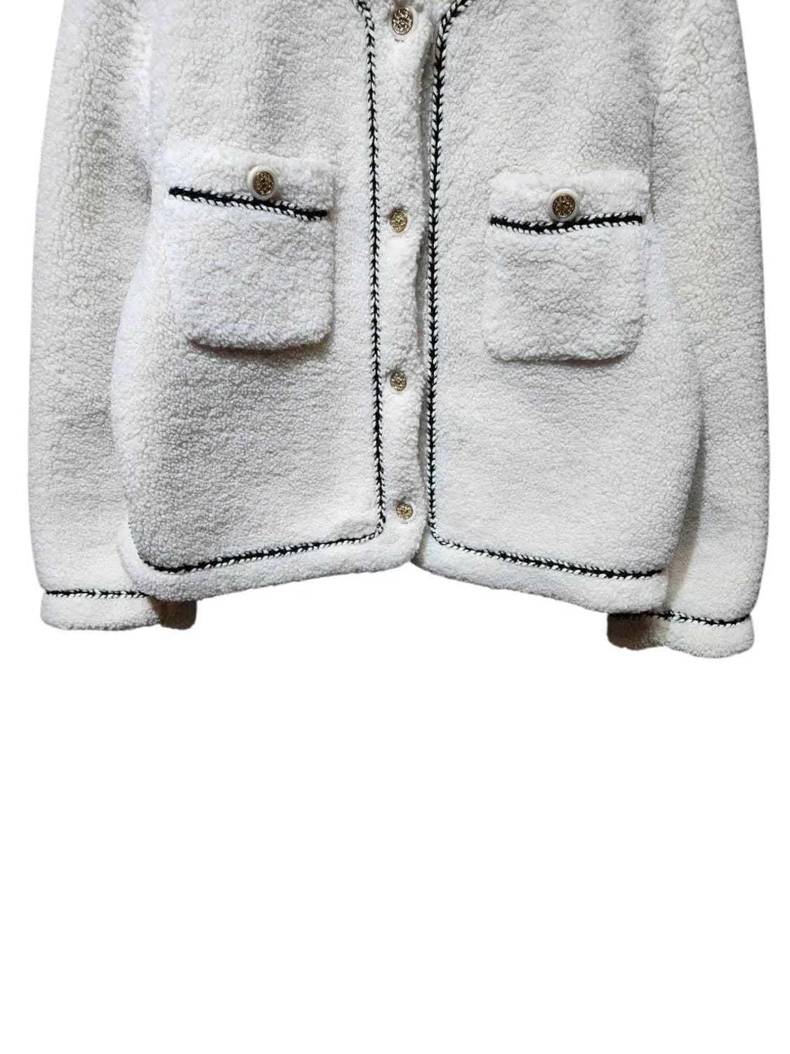 S/ MIXXO 미쏘 트위드 뽀글이 자켓 아이보리 /1020 상품이미지3