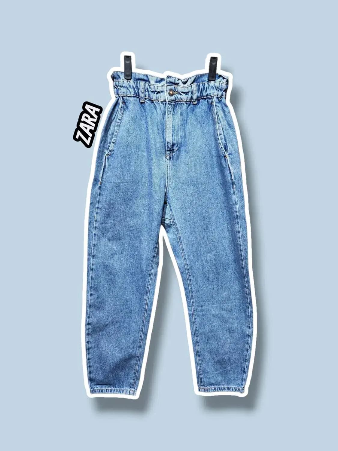 36/ 자라 하이웨스트 밴딩 데님 팬츠 /1021 상품이미지1