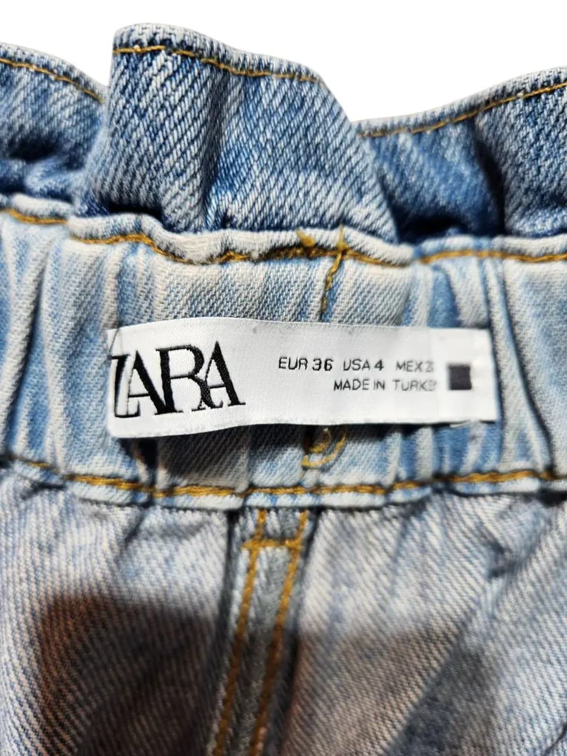 36/ 자라 하이웨스트 밴딩 데님 팬츠 /1021 상품이미지5