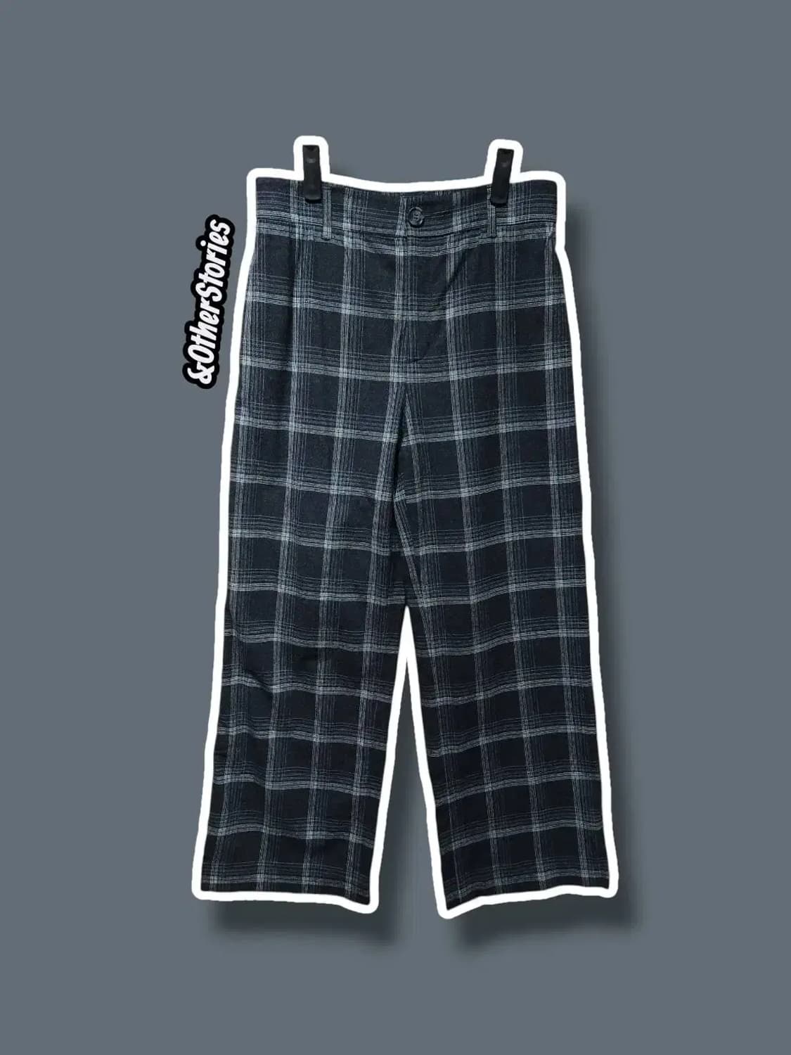 EU38/ 앤아더스토리즈 와이드 울 트라우저 울 체크 팬츠 /1021 상품이미지1