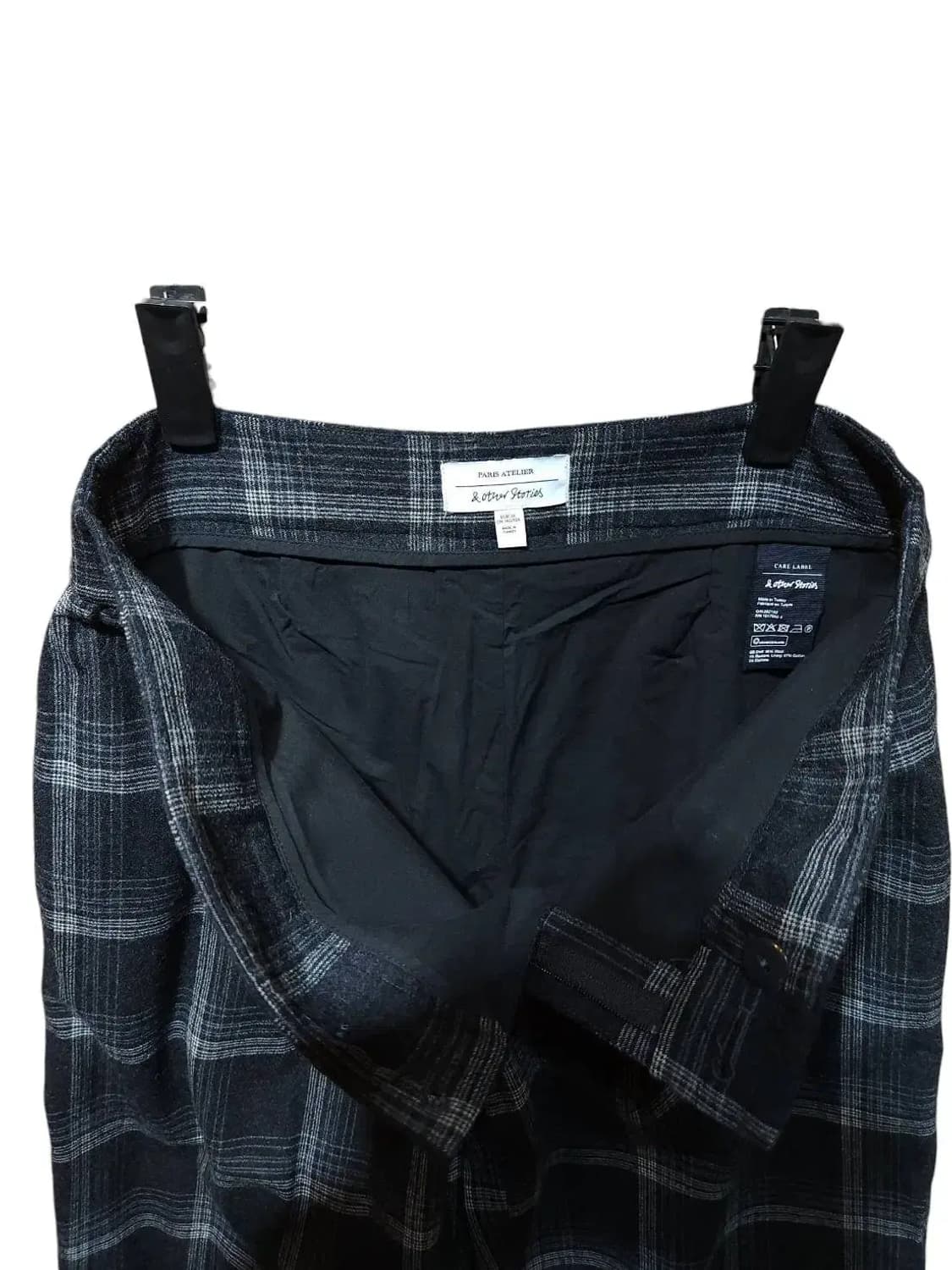 EU38/ 앤아더스토리즈 와이드 울 트라우저 울 체크 팬츠 /1021 상품이미지4