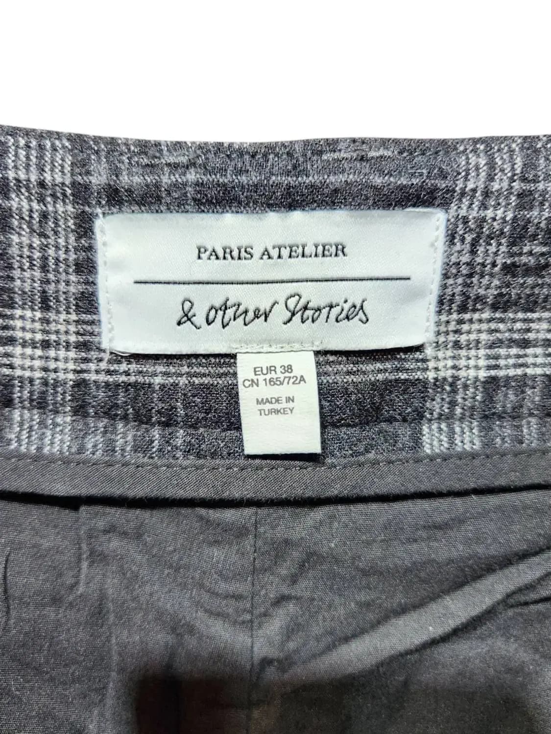 EU38/ 앤아더스토리즈 와이드 울 트라우저 울 체크 팬츠 /1021 상품이미지5