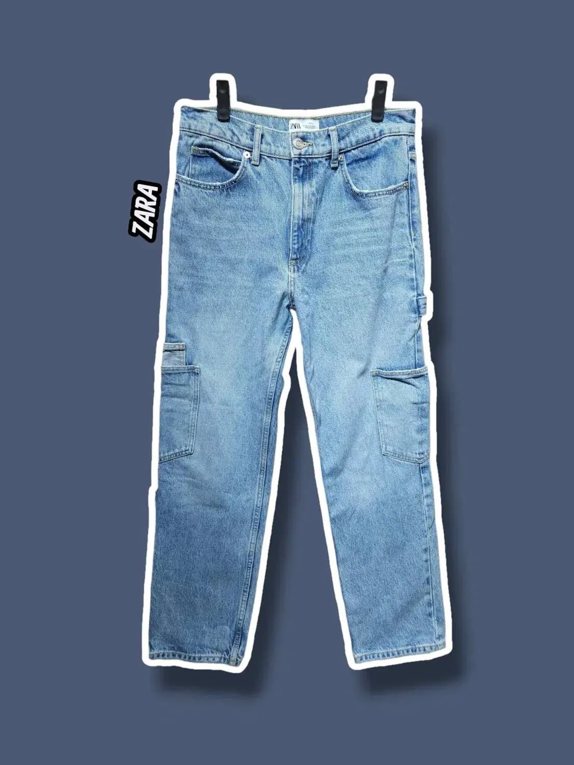 EUR38/ 자라 데님 카고 바지 /1021 상품이미지1